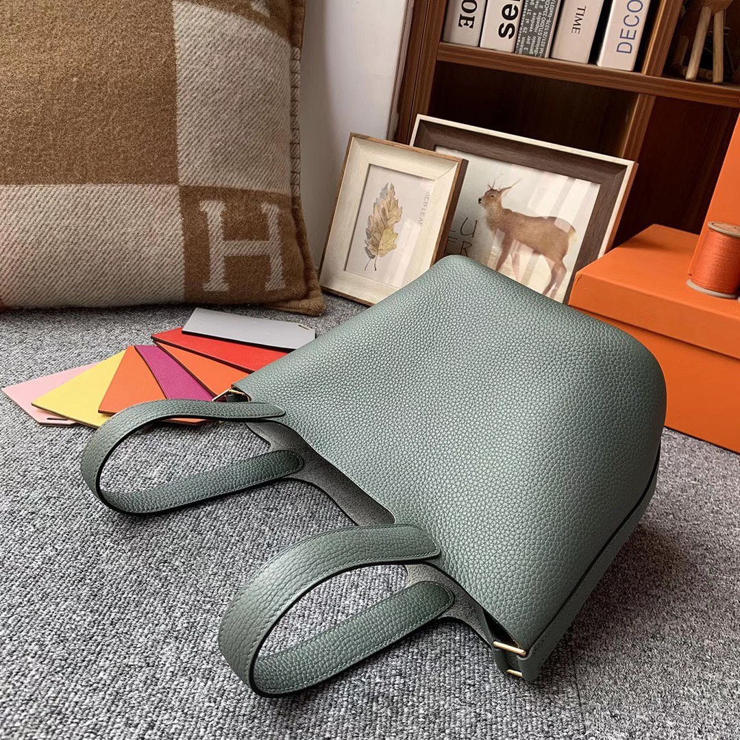 에르메스 피코탄18 세이지 금장 끌레망스 가죽